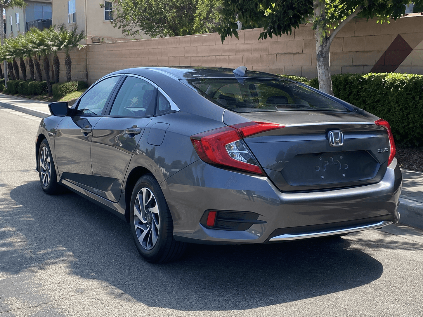2019 Honda Civic LX rear_3q