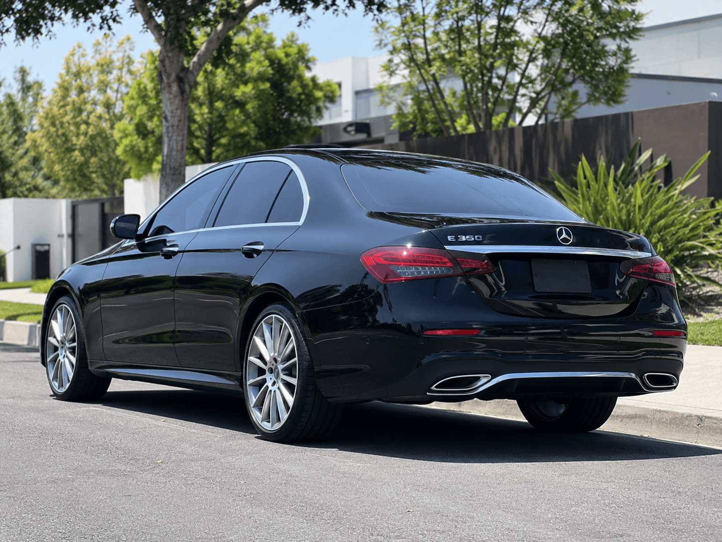 2022 Mercedes-Benz E350 — quiet luxury rear_3q